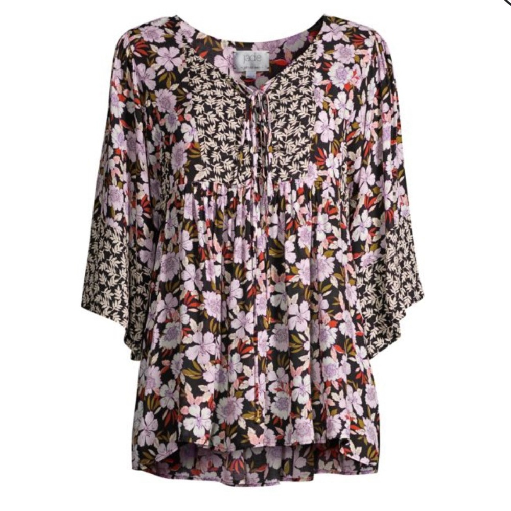 Johnny Was Jade Ameesha Floral Peasant Top